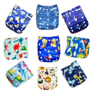 9pcs/set Baby Bamboo Ecological Eco-Friendly Reusable Cloth Adjustable Nappies