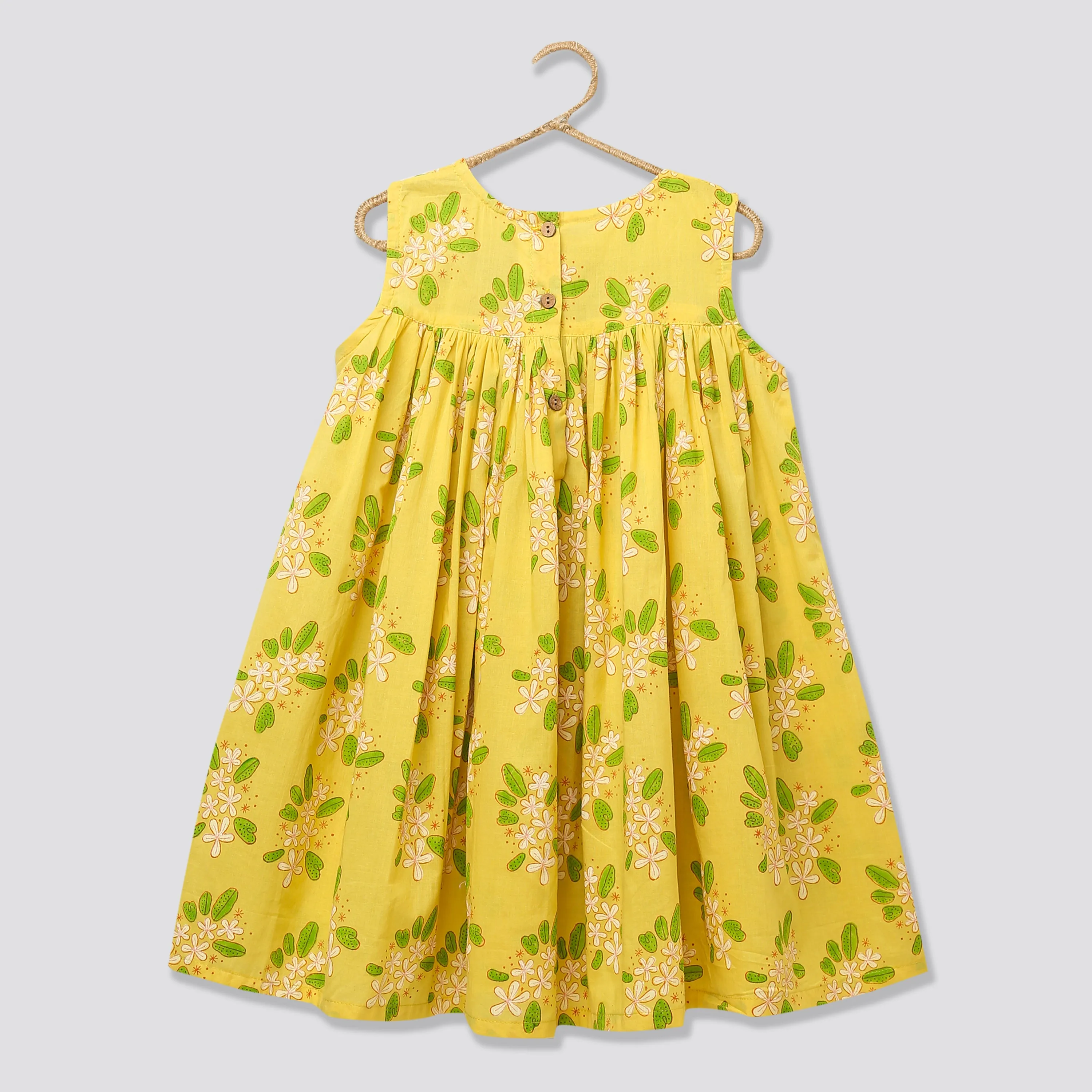 A Bunch of Frangipani' - Flared Dress