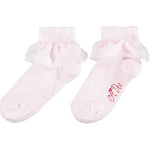 A DEE - Ellis Frill Ankle Socks - Pink