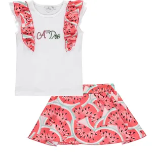 A DEE - Eve Watermelon Skort Set - Pink