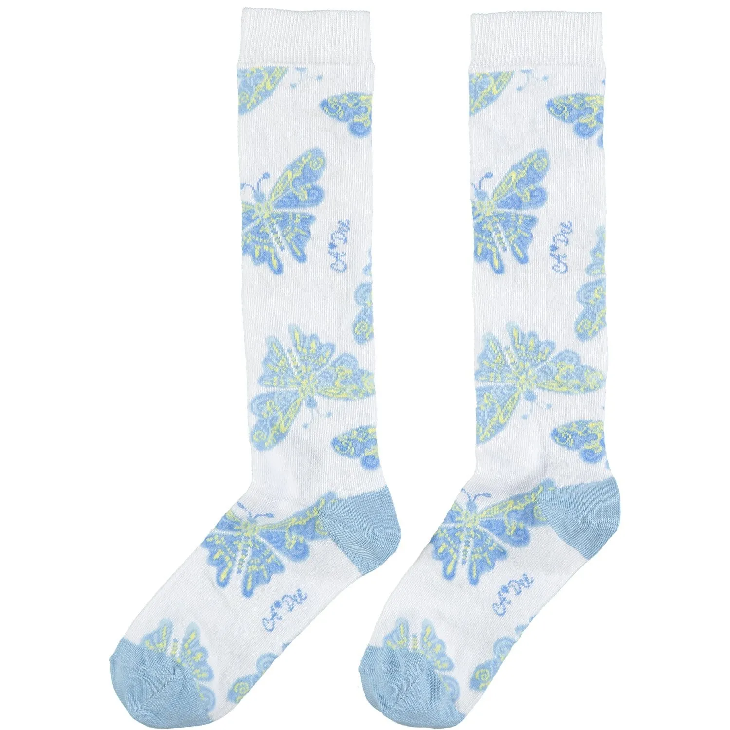 A DEE - Jordan Butterfly Knee High Sock - Light Blue