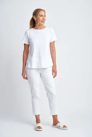 A Line Cotton Tee White