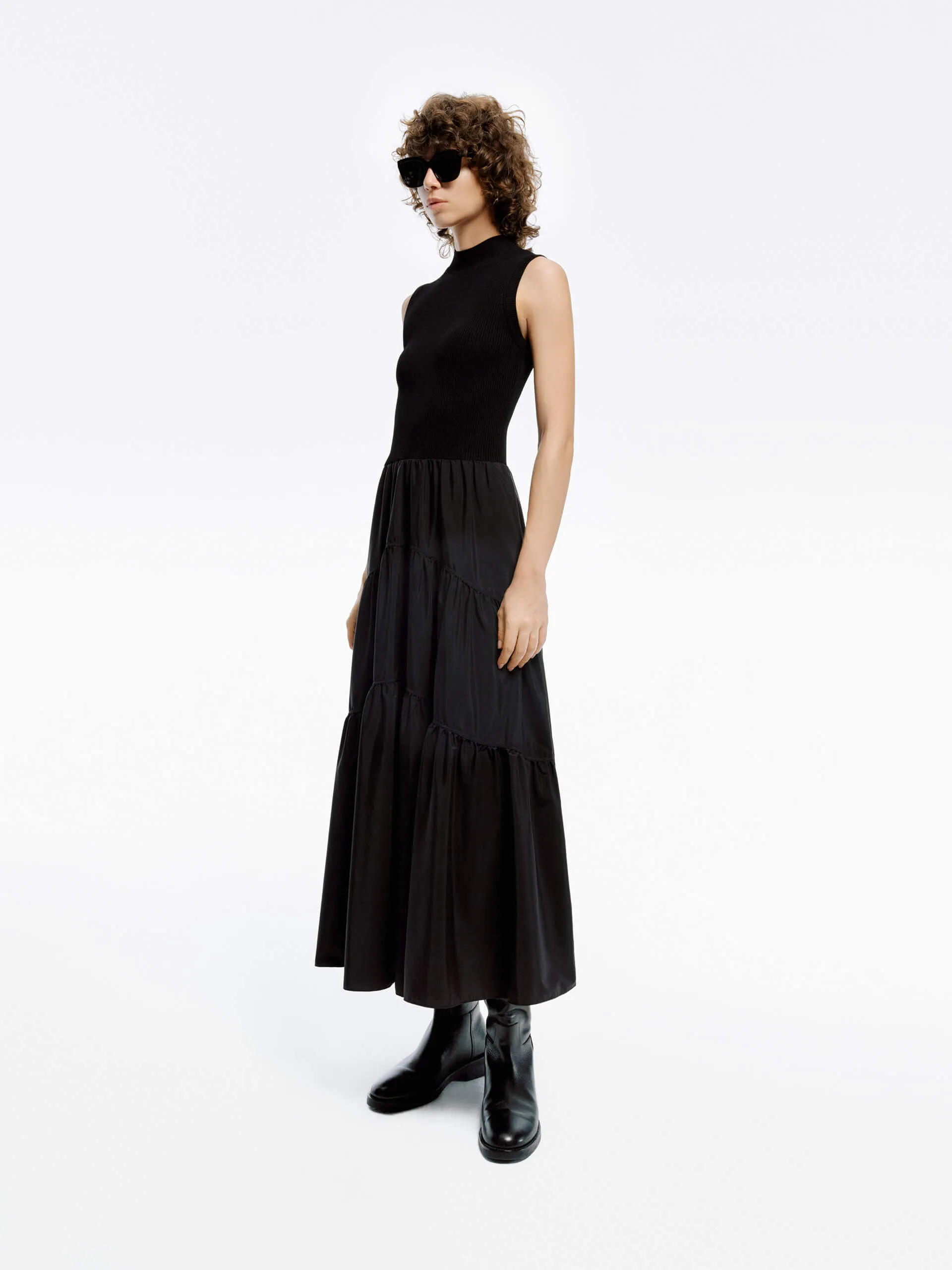 A-line Paneled Dress