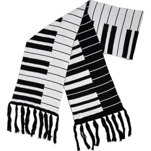 A- Music Scarf Fine Knit Keyboard Scarf 66" X 9", Style#6602