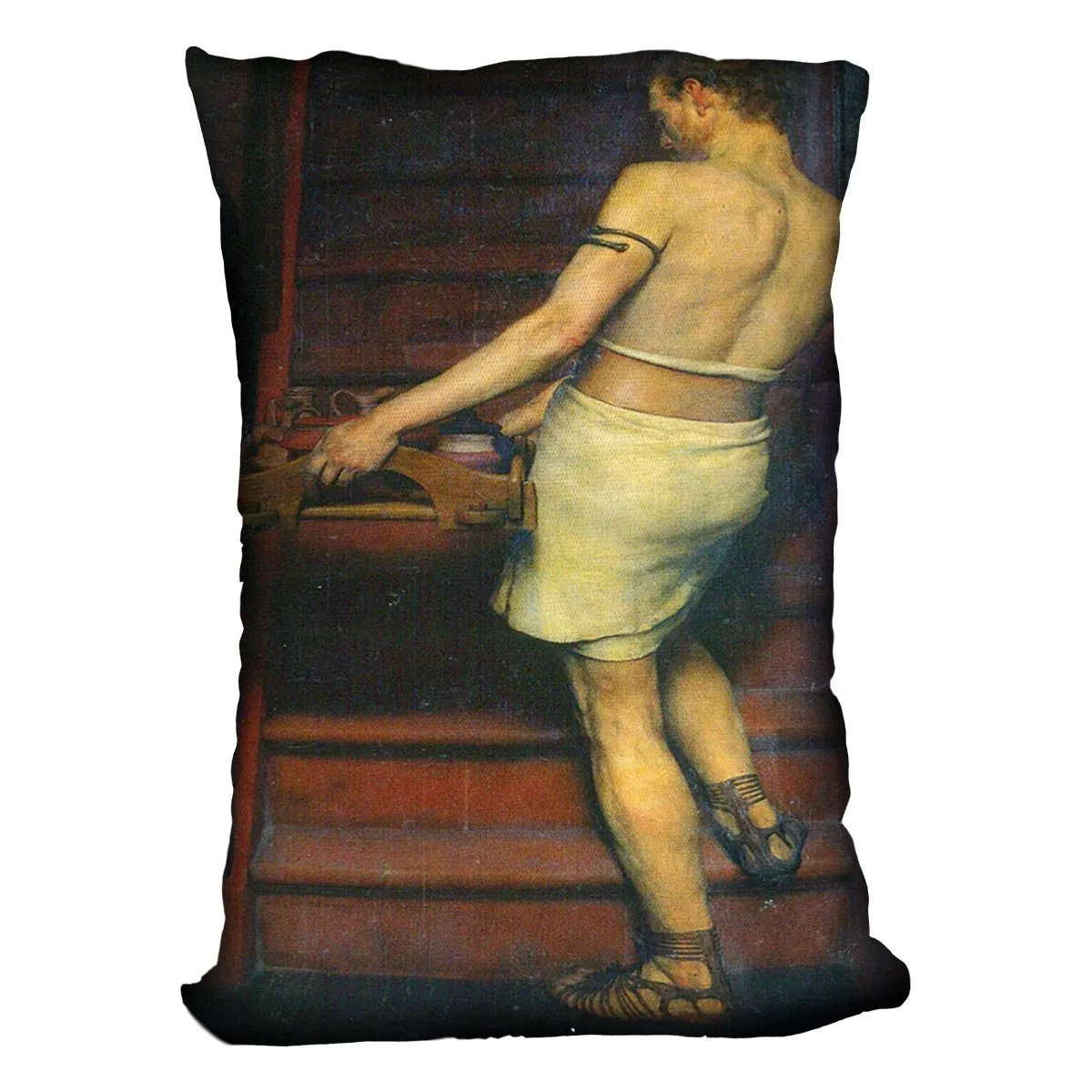 A Roman British potters by Alma Tadema Cushion