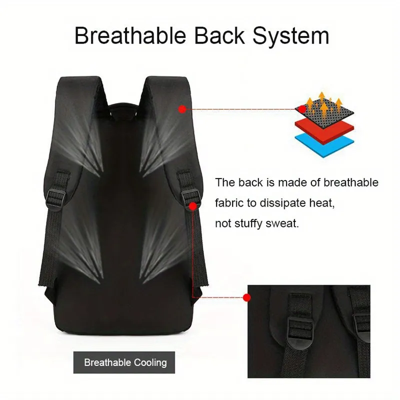 A Set Of Three Fashionable Computer Backpacks, A Daily Commuting Work Backpack, A Minimalist Backpack, A Multi-functional Computer Backpack, A Unisex Backpack