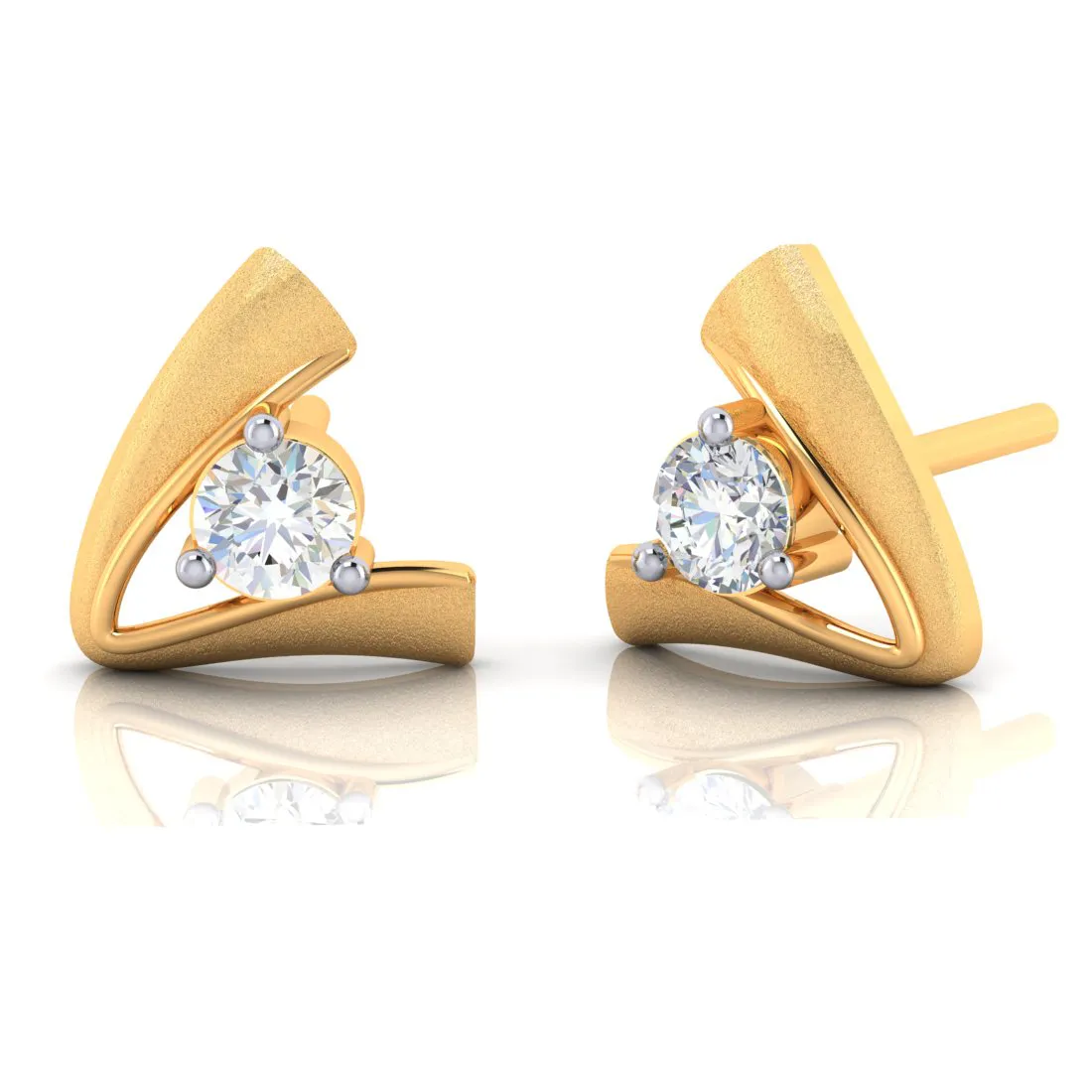 A Shape 18k Diamond Gold Earnings