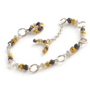 A silver and golden three peppercorn stick bracelet, fruit Bracelet Design