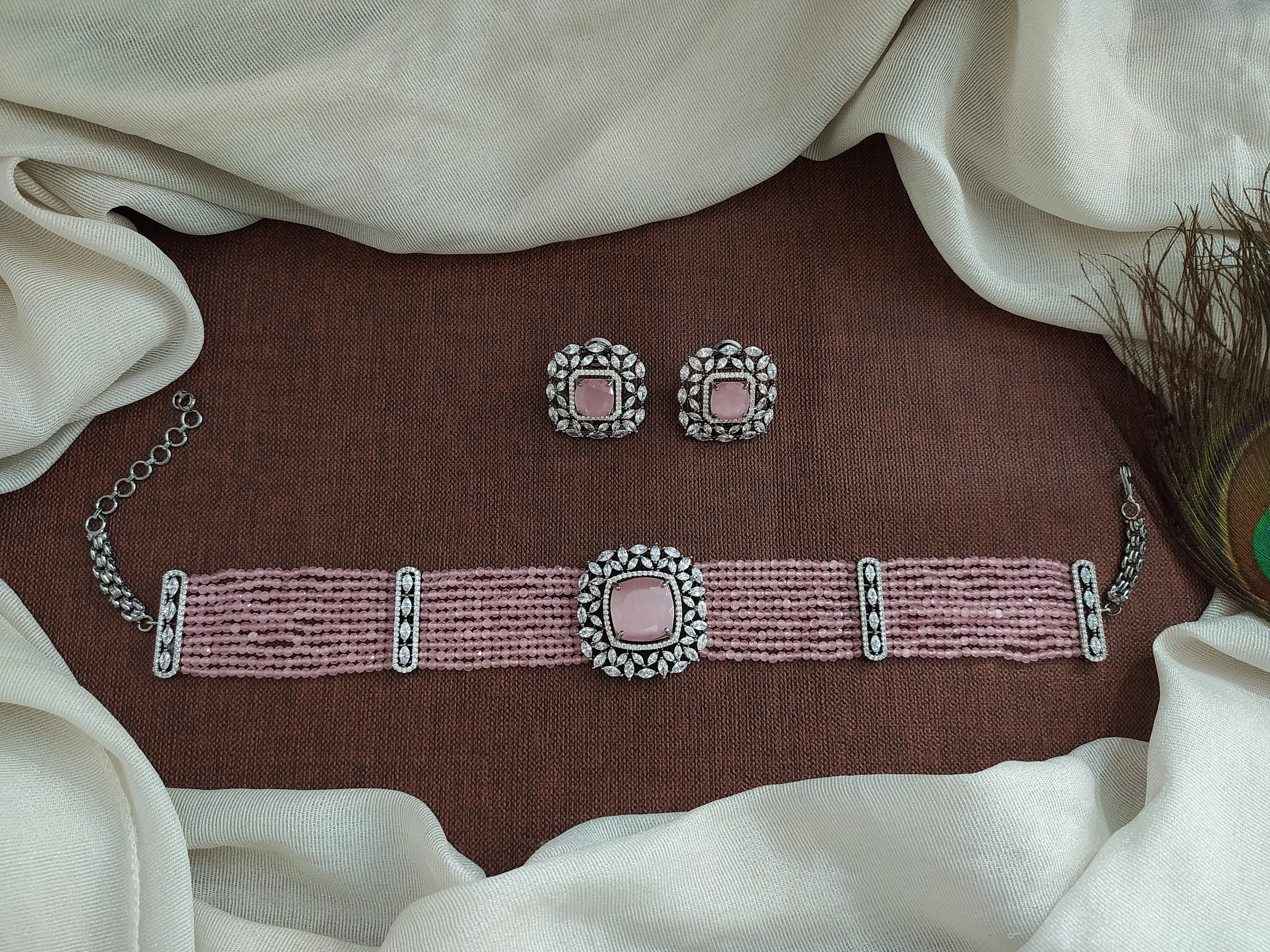 A Symphony of Soft Hues Amazing Victorian Diamond Choker Sets