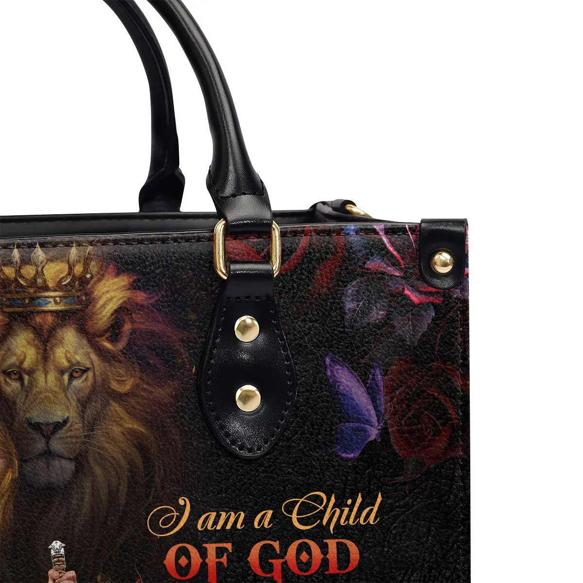 A Woman Of Faith  Personalized Leather Handbag With Zipper - Inspirational Gift Christian Ladies