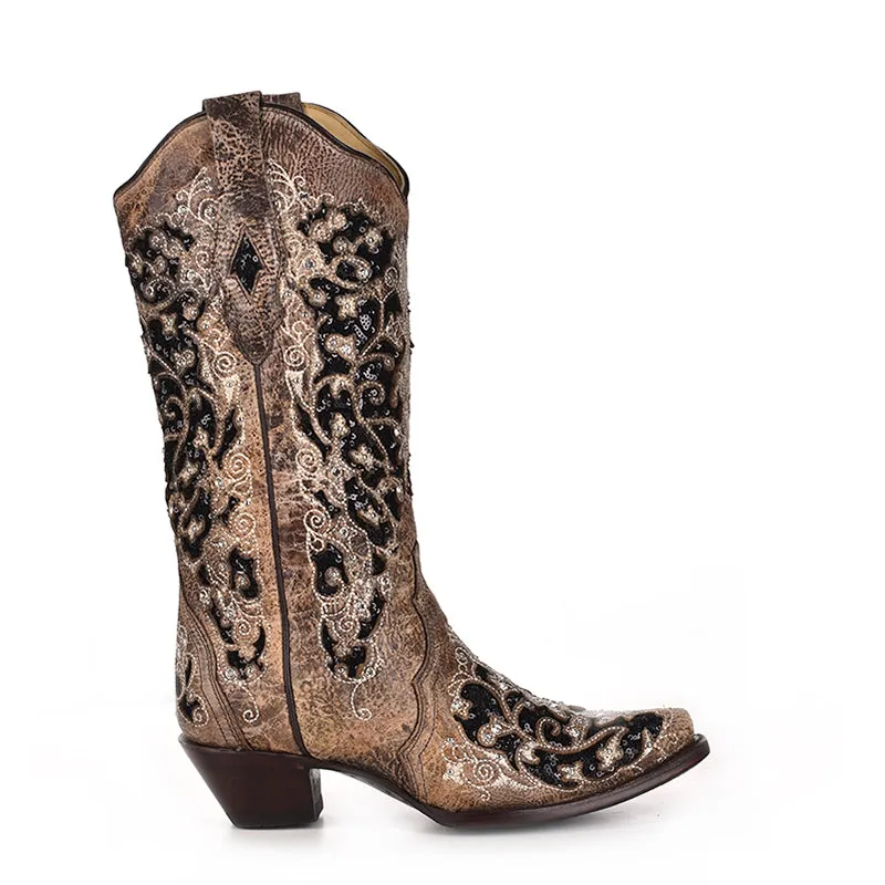 A3569 | Glitter Inlay Boot