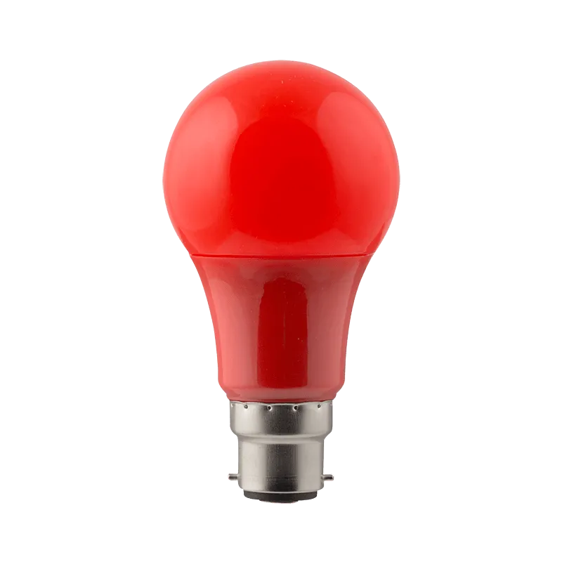 A60 7W BC & B22 Globes Red LED