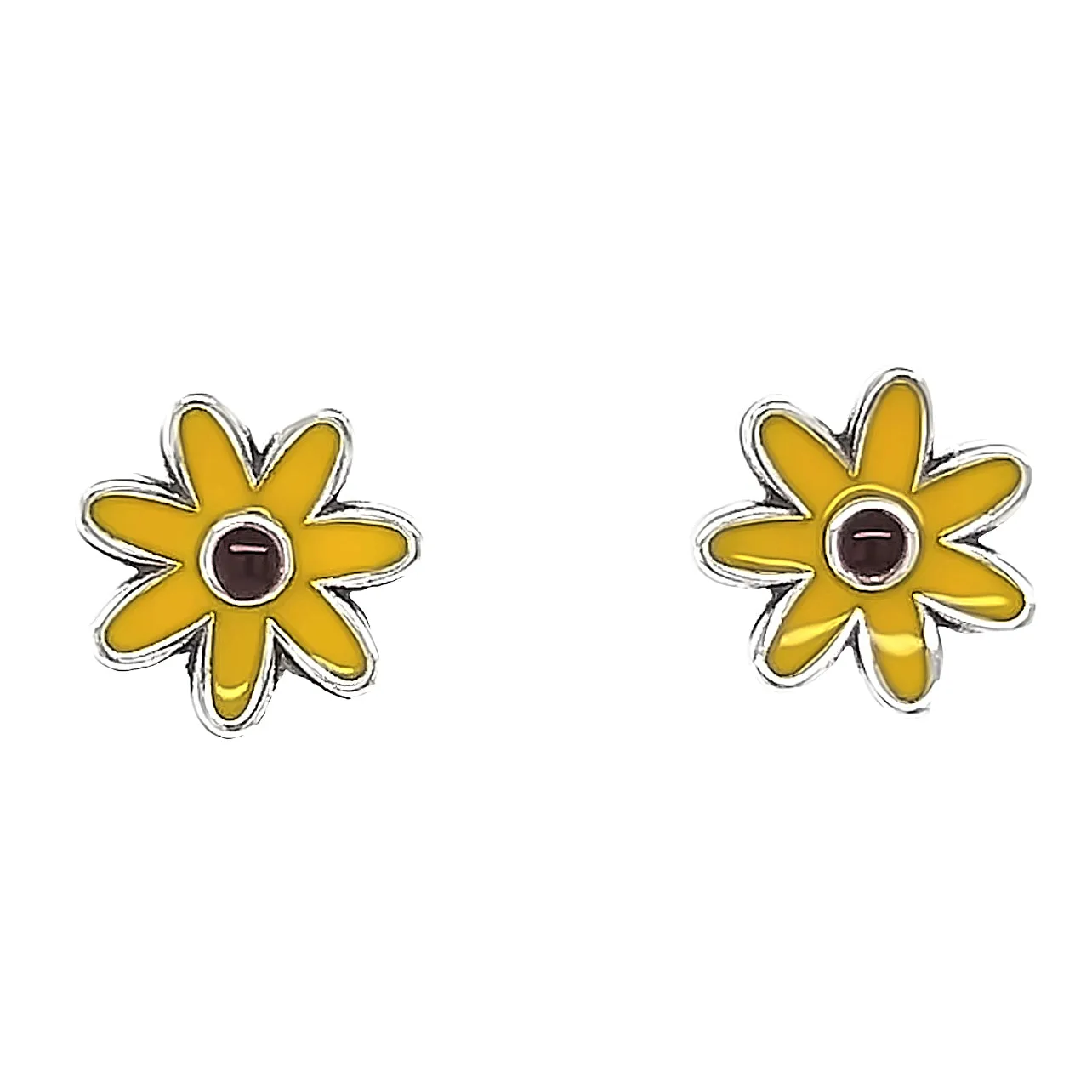 A826 Yellow Flower Earrings