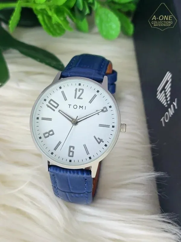 Aa1 Tomi Stylish Watch Leather Strap Watch With Box