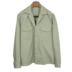 AAlgeri shirt jacket in light sage green cotton ripstop