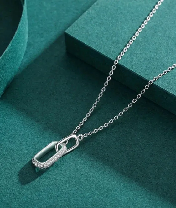 A&A Infinity Lock 925 Sterling Silver Necklace