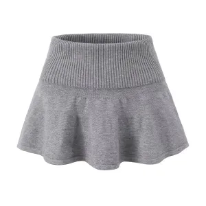 A&A Sandro Knitted Mini Fold Over Skirt