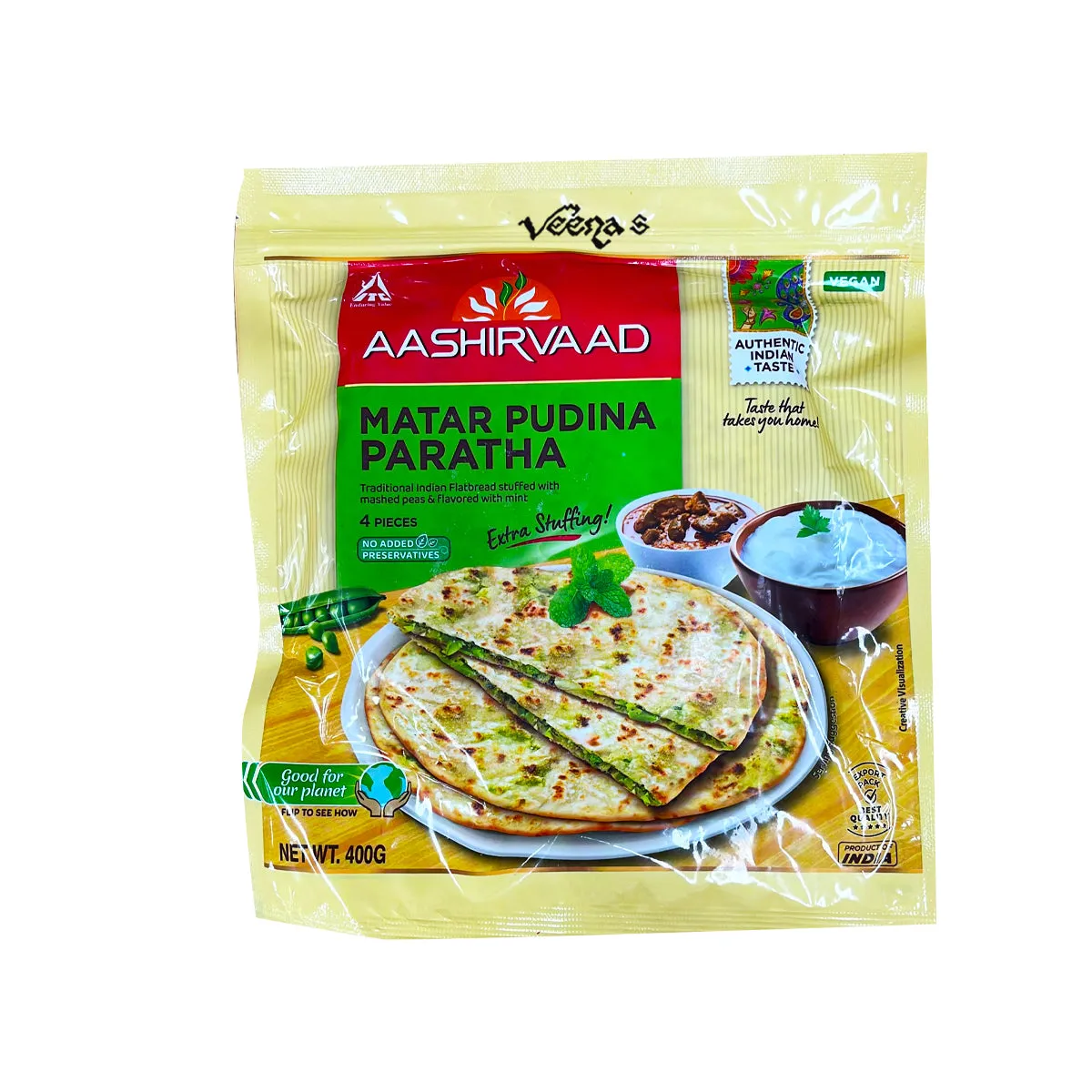 Aashirvaad Matar Pudina Paratha 400g