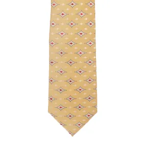 A.Azthom 8cm Golden Parisian flower tie Silk Woven B