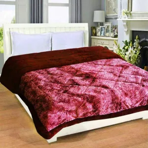 Ab Home Decor Premium Super Soft Microfibre Heavy Quilt razai for Winter- Double Bed-Maroon