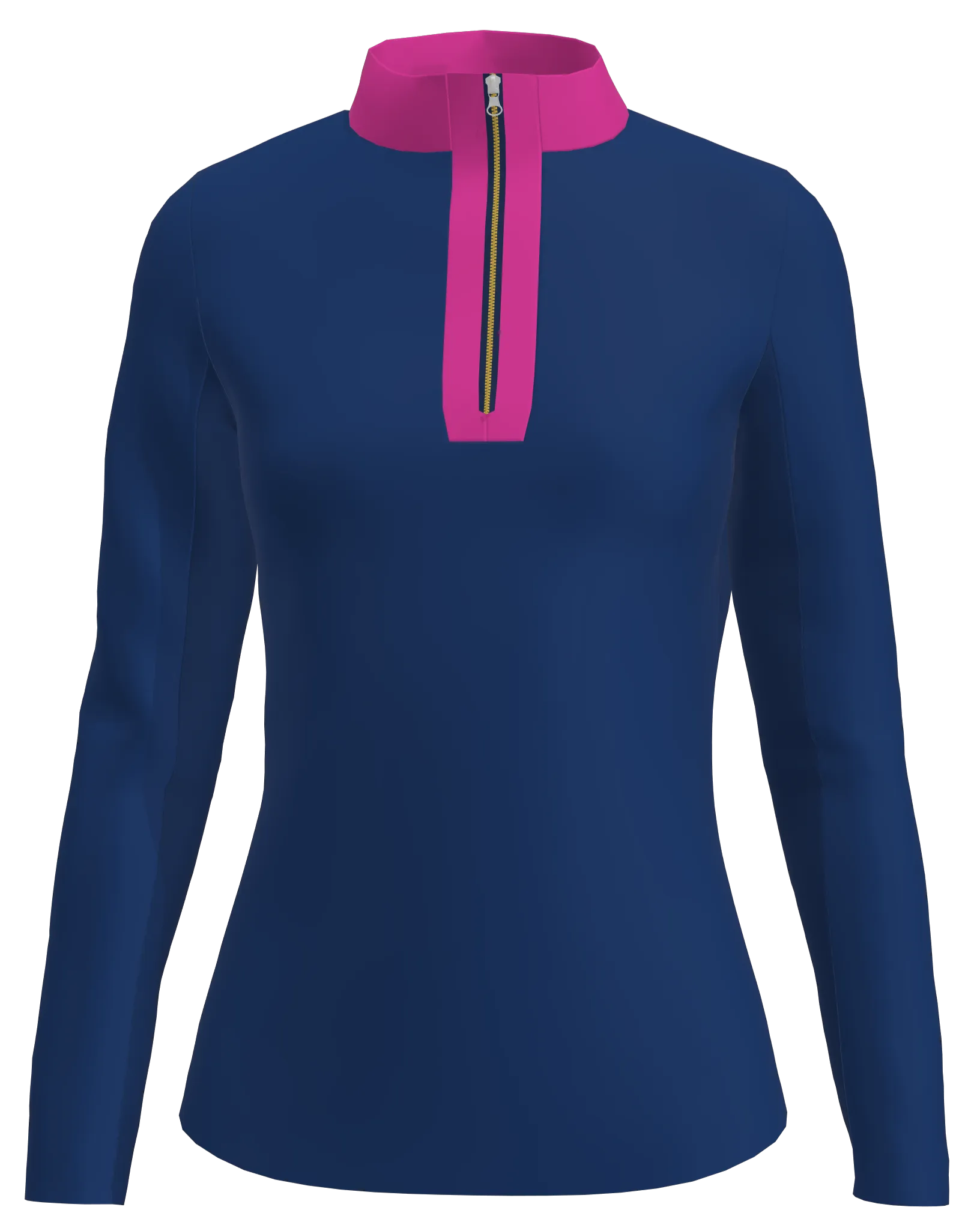 AB Sport Women's Long Sleeve Navy Pink UV 40 Sun Shirt LS02-NVPK