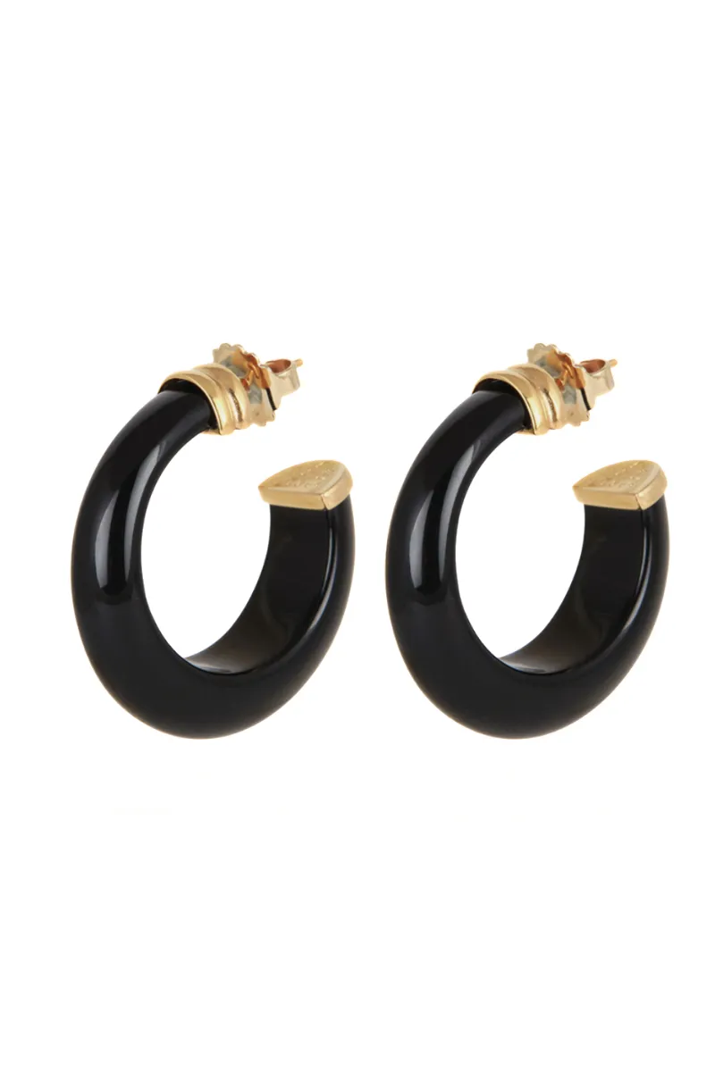 Abalone Earrings in Black