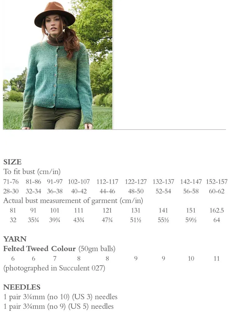 Abbey Cardigan in Rowan Felted Tweed Colour - Digital Version