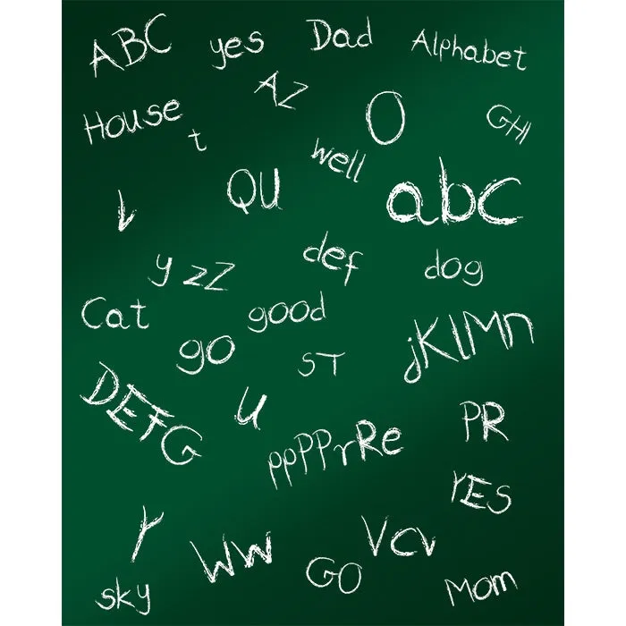 ABC Chalkboard Printed Backdrop