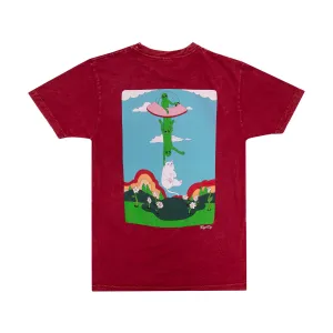 Abduction Tee (Red Mineral Wash)