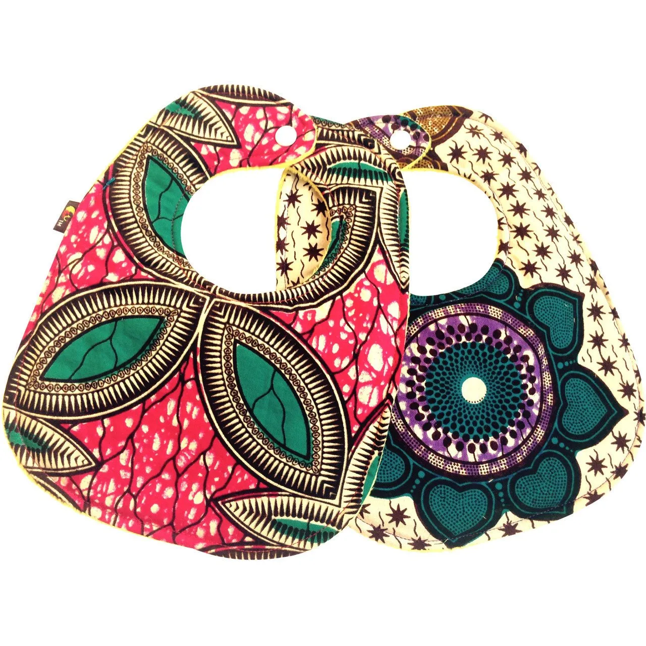 Abena African Print Baby Bib Set