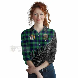 Abercrombie Crest Tartan Women's Casual Shirt with New Zealand Silver Fern Half Style