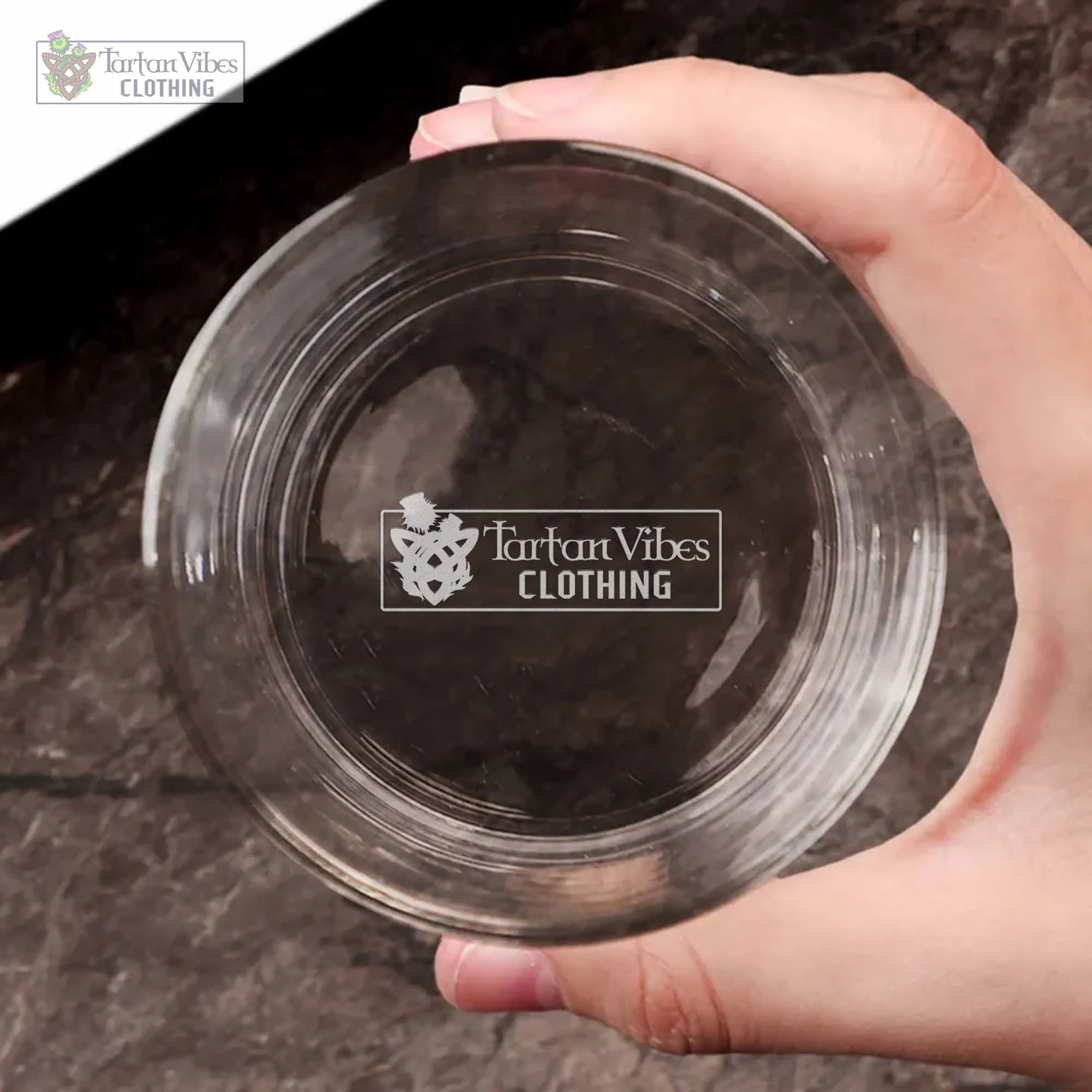 Abercrombie Family Crest Engraved Whiskey Glass