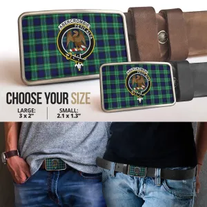 Abercrombie Tartan Belt Buckles with Family Crest