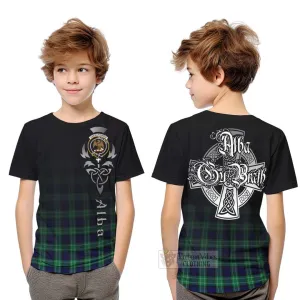 Abercrombie Tartan Kid T-Shirt Featuring Alba Gu Brath Family Crest Celtic Inspired