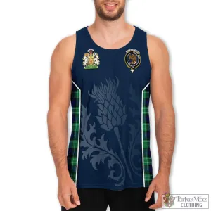 Abercrombie Tartan Men's Tanks Top with Family Crest and Scottish Thistle Vibes Sport Style