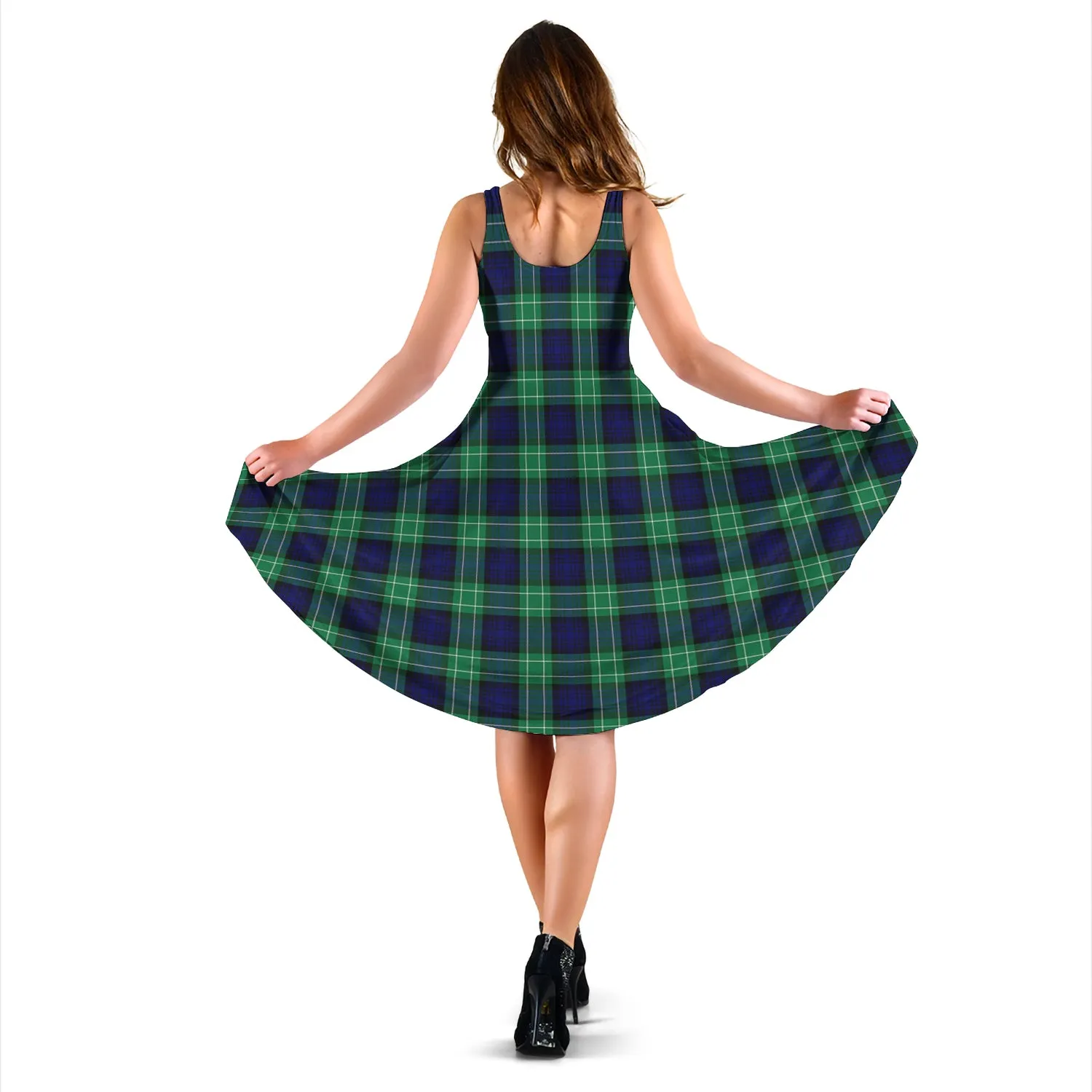 Abercrombie Tartan Sleeveless Midi Womens Dress