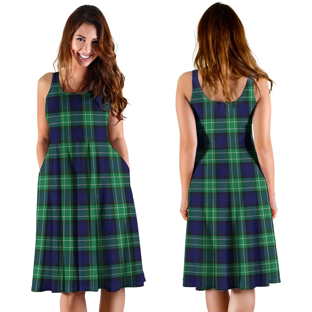 Abercrombie Tartan Sleeveless Midi Womens Dress