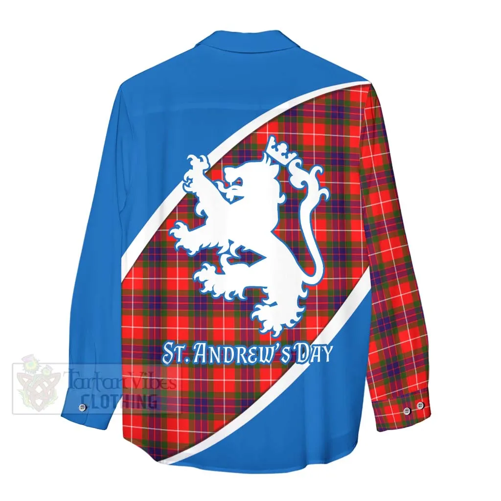 Abernethy Family Crest Tartan Women's Casual Shirt Celebrate Saint Andrew's Day in Style