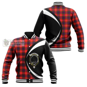 Abernethy Tartan Baseball Jacket with Family Crest Circle Style