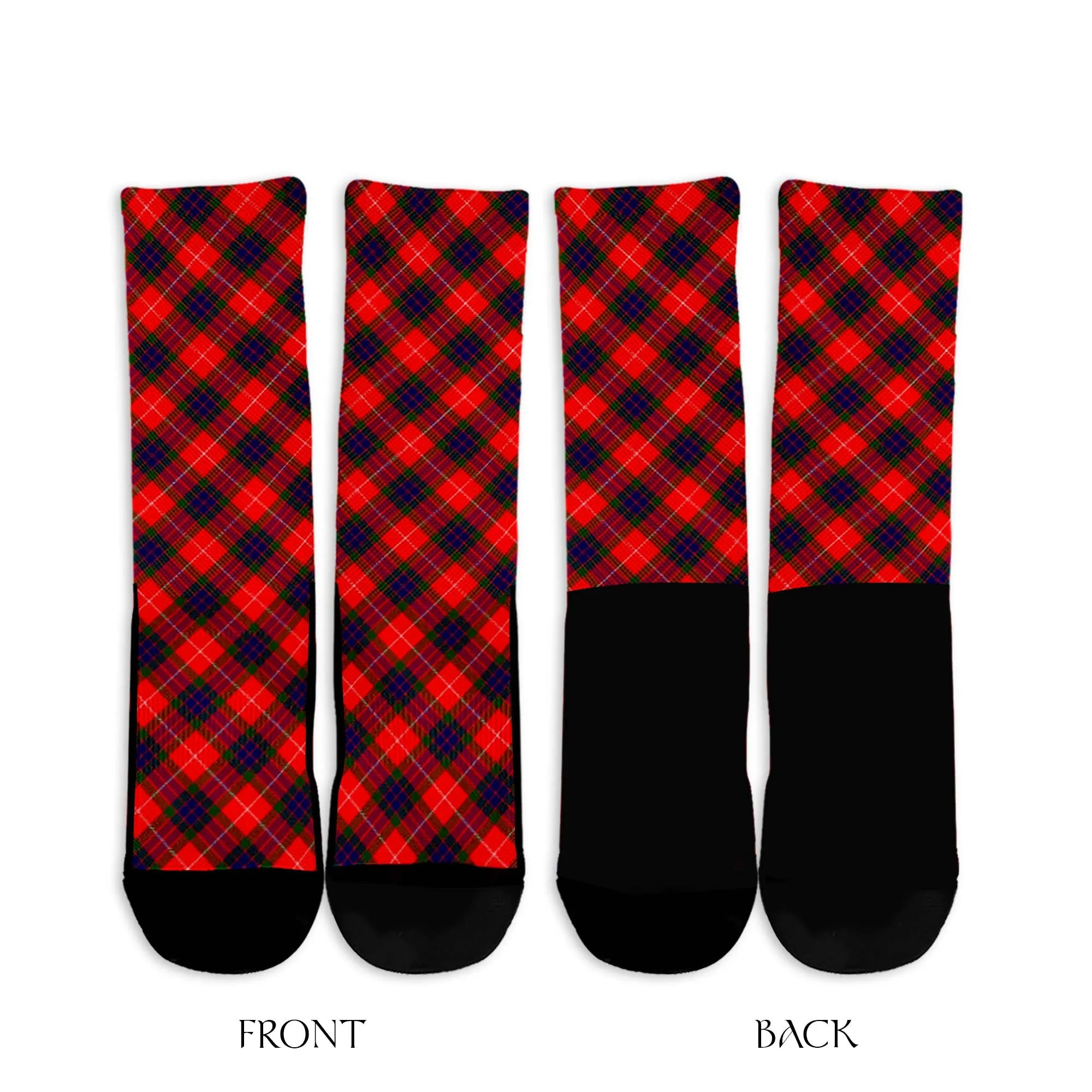 Abernethy Tartan Crew Socks Cross Tartan Style