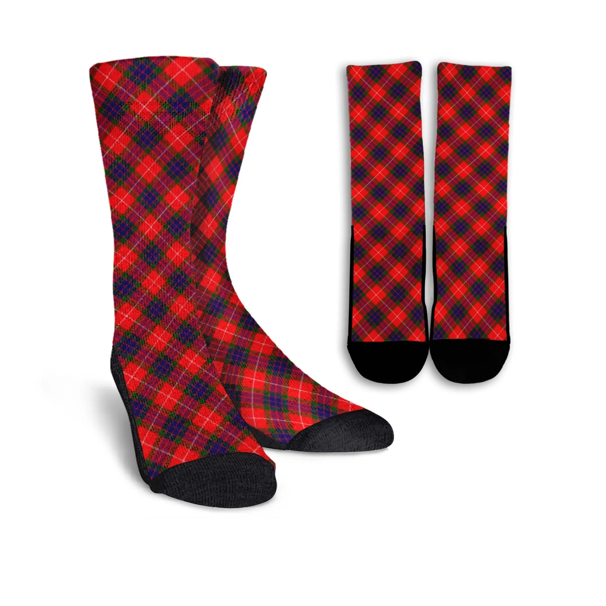 Abernethy Tartan Crew Socks Cross Tartan Style