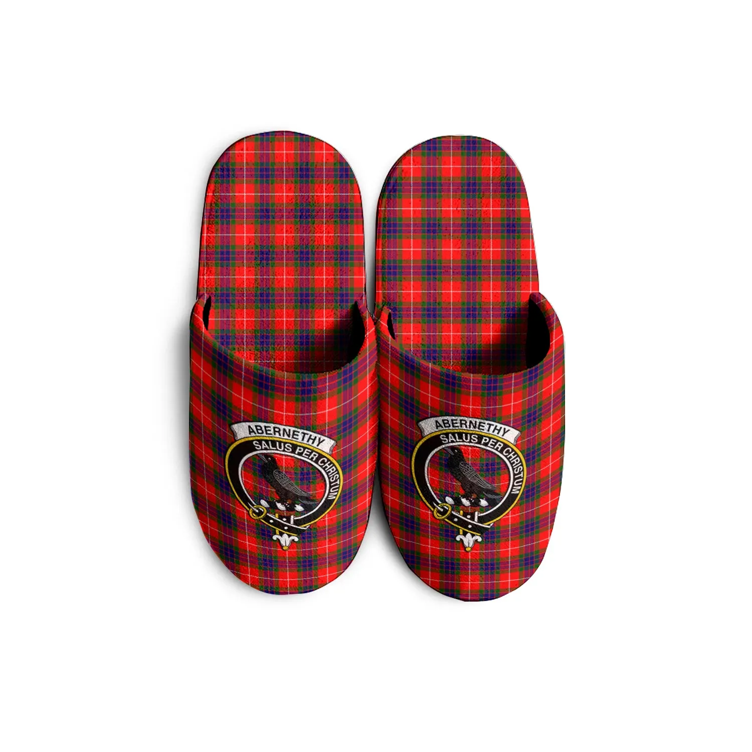 Abernethy Tartan Home Slippers with Family Crest