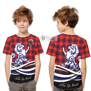 Abernethy Tartan Kid T-Shirt with Alba Gu Brath Regal Lion Emblem