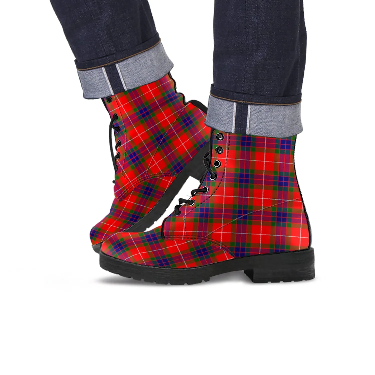 Abernethy Tartan Leather Boots