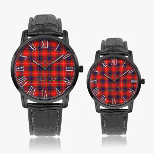 Abernethy Tartan Personalized Your Text Leather Trap Quartz Watch