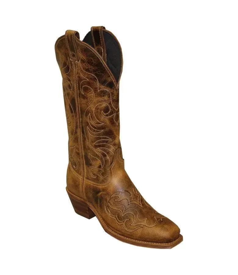 Abilene Susannah (Antique Tan) - Women's Leather Cowgirl Boots