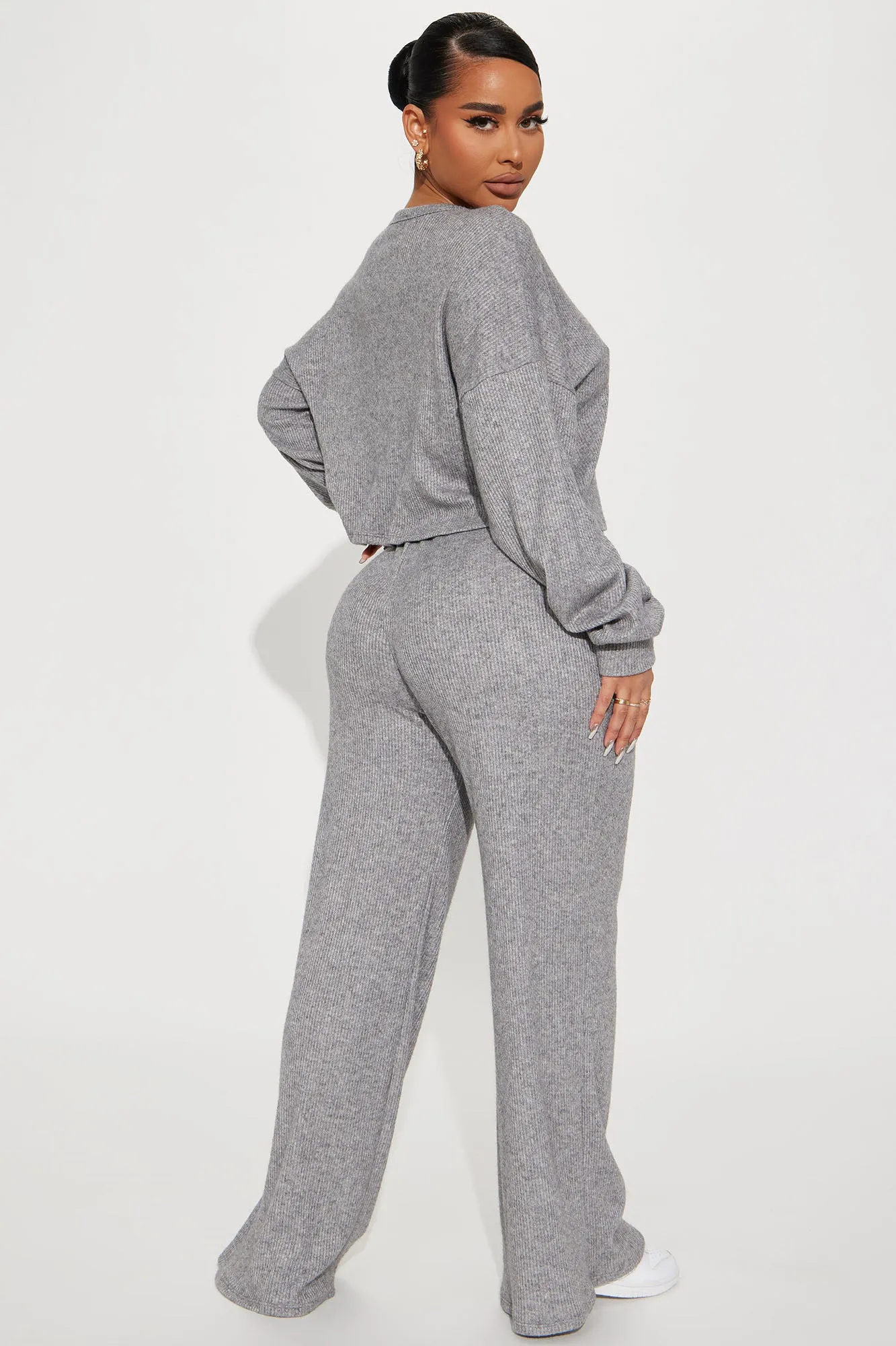 About Trust Pant Set - Heather Grey