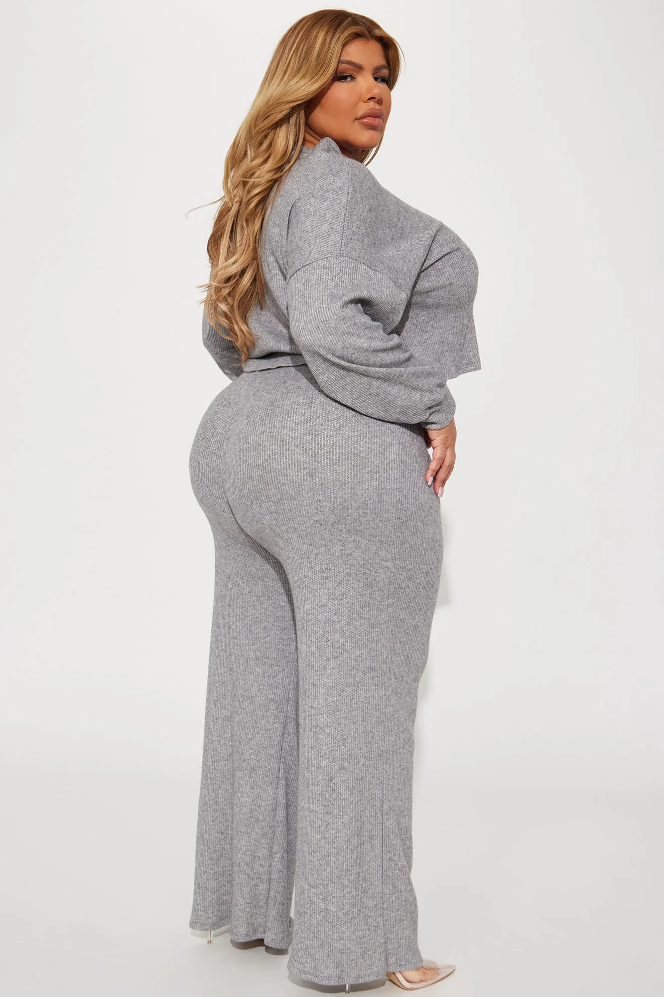 About Trust Pant Set - Heather Grey