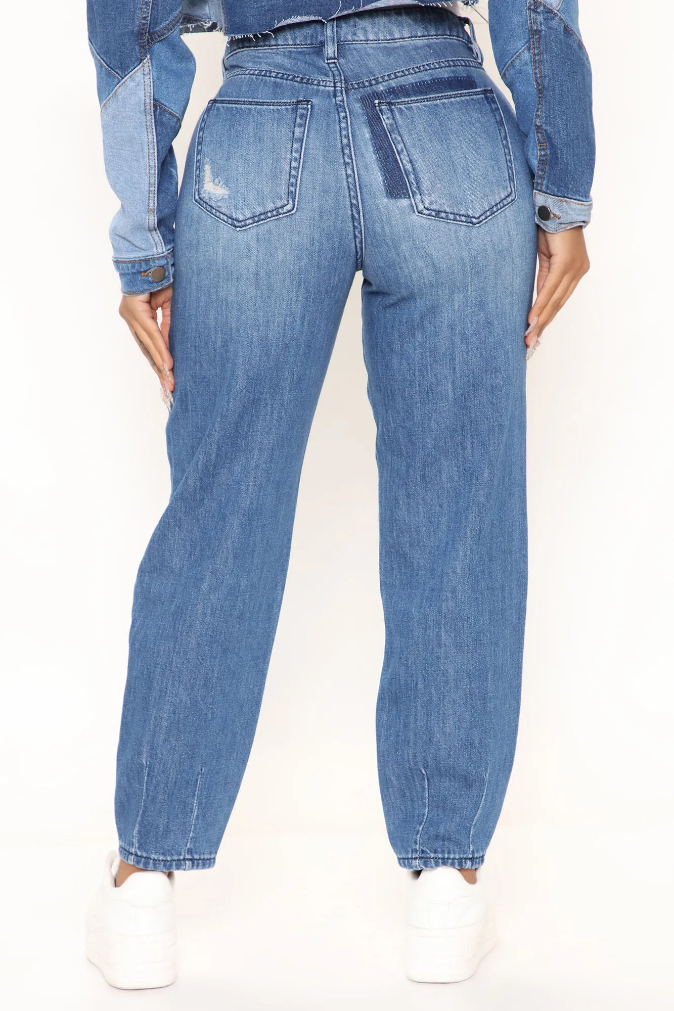 Above The Rest Non Stretch Mom Jeans - Dark Wash