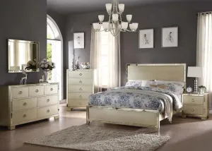 Abram King Bed, Champagne